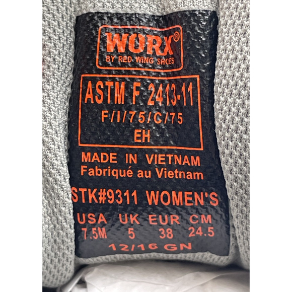 Red Wing Shoes WORX 9311 Men's NEW Safety-Toe Work Shoe Green US Size 7.5 M NIB - Picture 10 of 11